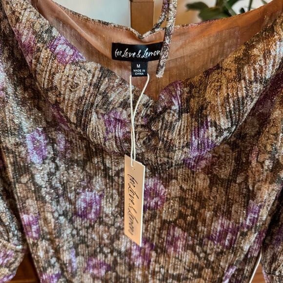 For Love & Lemons Wynne Maxi Dress NWT Size M – Romantic Purple Statement - Picture 8 of 10